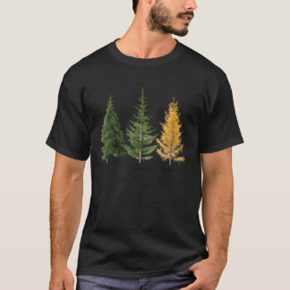 Tree National Park Fir Dogwood Tamarack Retro Tree T-Shirt