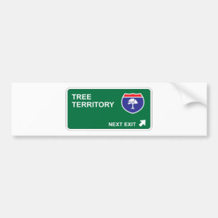 Tree Next Exit Bumper Sticker