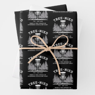 Tree Nied Disc Golf Funny Stupid Tree-nied  Wrapping Paper Sheet