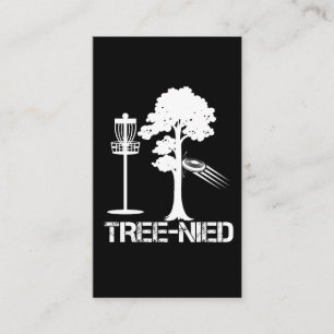 Tree Nied Funny Disc Golf Player Joke Frisbee Business Card