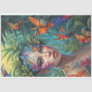 Tree Nymph and Butterfly Birds Tissue Paper