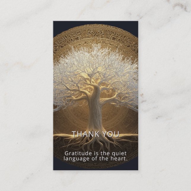 Tree of Eternal Light | Tree of Life Design Business Card (Front)