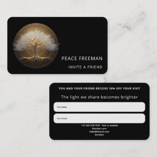 Tree of Eternal Light Tree of Life Design Business Card