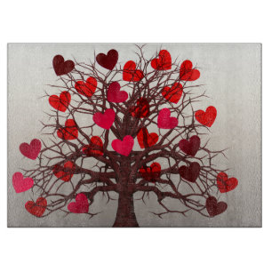 Tree of Hearts Cutting Board