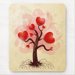 Tree of Hearts Mouse Mat
