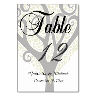 Tree of Hearts Table Number
