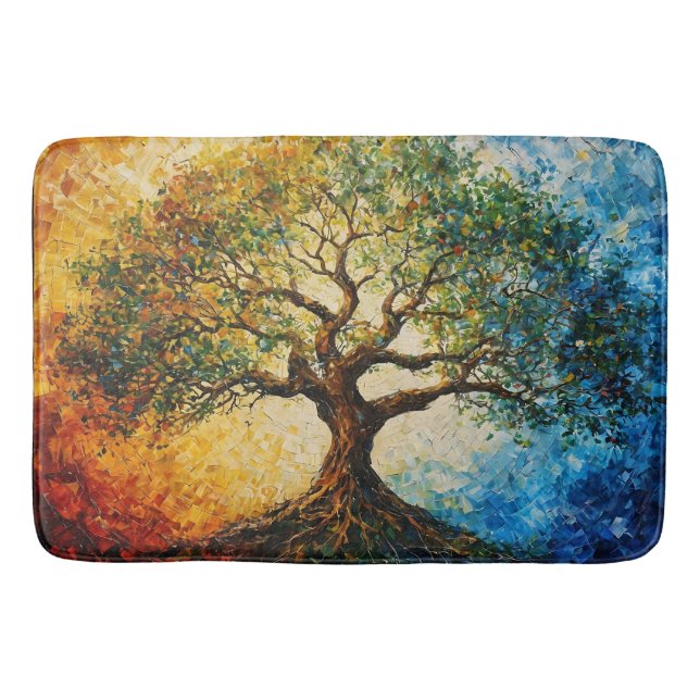 Tree of Knowledge - Oil Painting Bath Mat (Front)