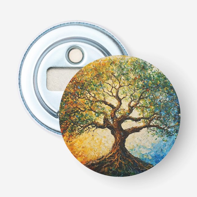 Tree of Knowledge - Oil Painting Bottle Opener (Front)