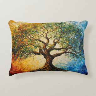 Tree of Knowledge - Oil Painting Decorative Cushion