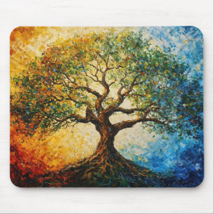Tree of Knowledge - Oil Painting Mouse Mat