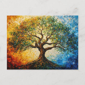 Tree of Knowledge - Oil Painting Postcard