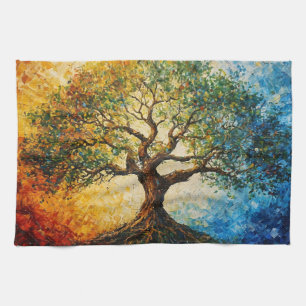Tree of Knowledge - Oil Painting Tea Towel