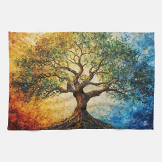 Tree of Knowledge - Oil Painting Tea Towel