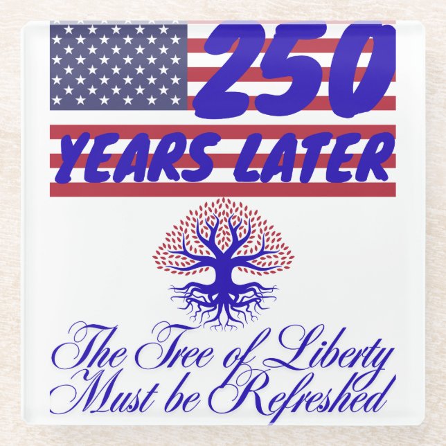 Tree of Liberty Glass coaster (Front)