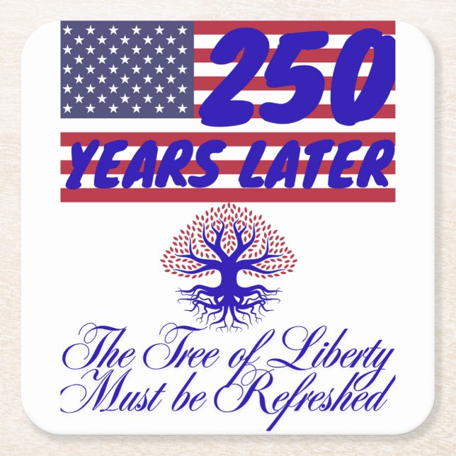 Tree of Liberty paper coasters (Front)