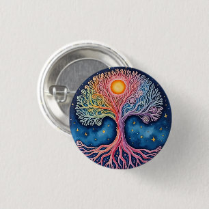 TREE OF LIFE 3 CM ROUND BADGE