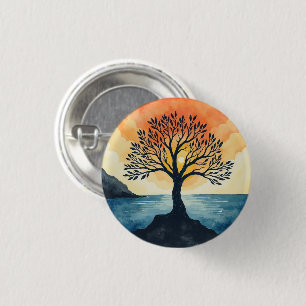 TREE OF LIFE 3 CM ROUND BADGE