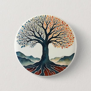 Tree of Life 6 Cm Round Badge
