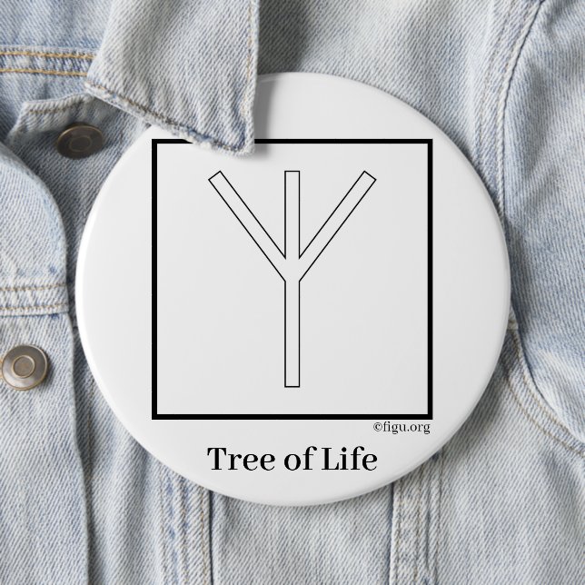 Tree of Life 6 Cm Round Badge (In Situ)