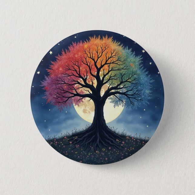 Tree of Life 6 Cm Round Badge (Front)