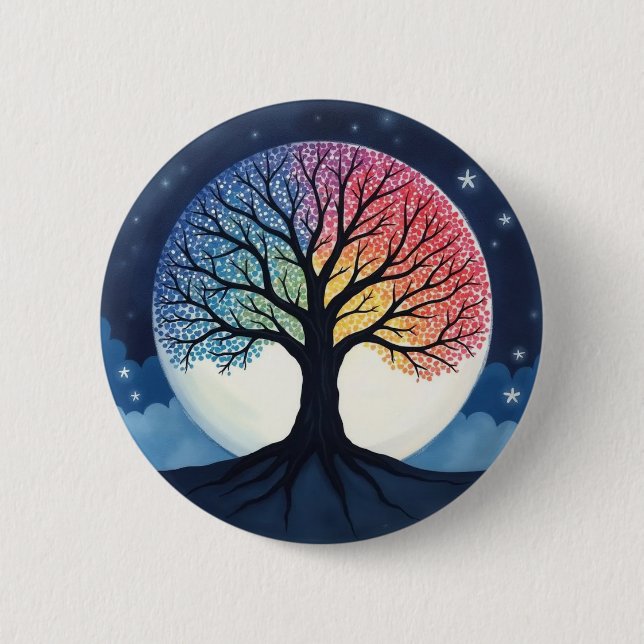 Tree of Life 6 Cm Round Badge (Front)