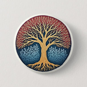 Tree of Life 6 Cm Round Badge