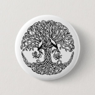 tree of life 6 cm round badge