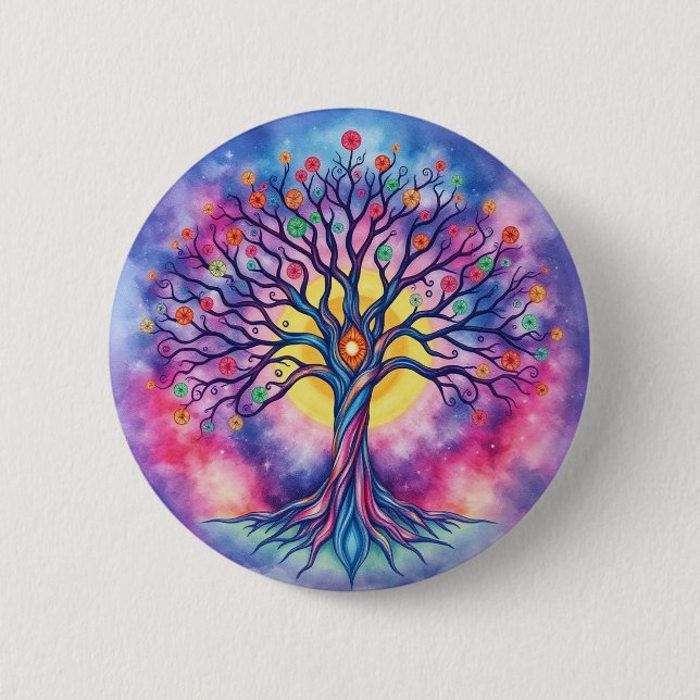 Tree of Life 6 Cm Round Badge (Front)