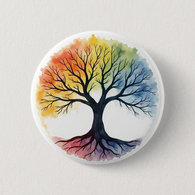 Tree of Life 6 Cm Round Badge (Front)
