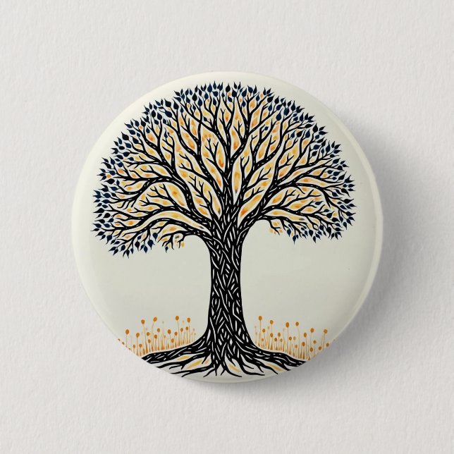 Tree of Life 6 Cm Round Badge (Front)