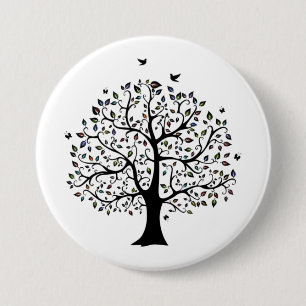 Tree of life 7.5 cm round badge