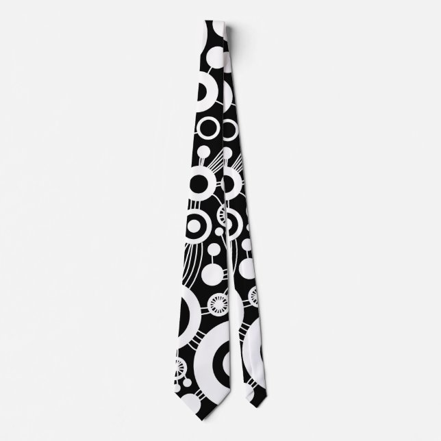 Tree of Life Abstract - B&W Tie (Front)