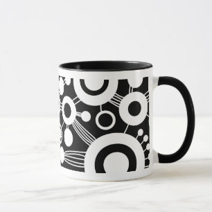 Tree of Life Abstract - Black & White Mug
