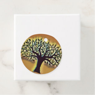 Tree of Life Abstract Nature Art  Favour Tags