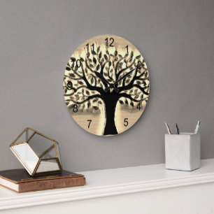 Tree of Life Abstract Nature Art  Large Clock
