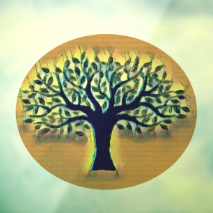 Tree of Life Abstract Nature Art  Window Cling