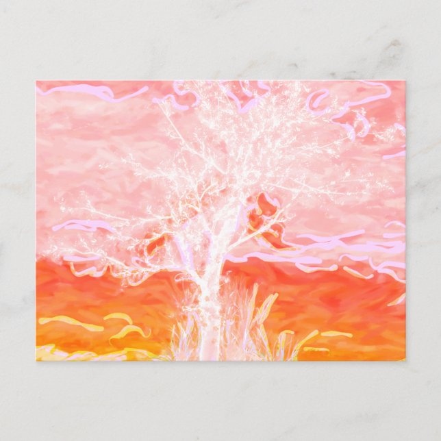 Tree of Life - Abstract Peaceful Tree Postcard (Front)