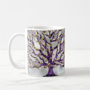 Tree of Life - Amethyst and Butterflies Coffee Mug