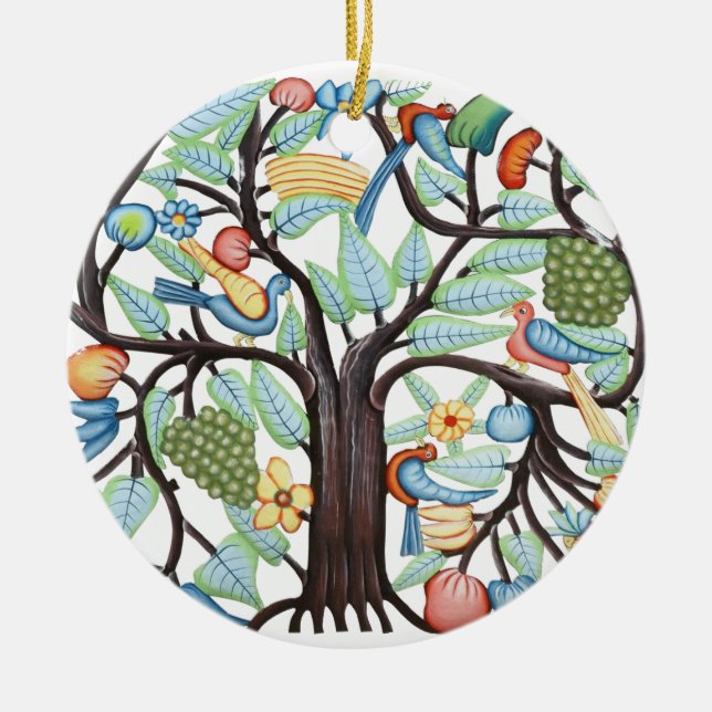 TREE OF LIFE Amulet Ceramic Tree Decoration (Front)