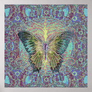 Tree of Life and Butterfly Poster