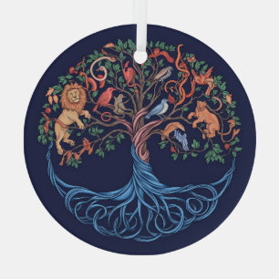 Tree of Life Art, Tree of Life Glass Tree Decoration