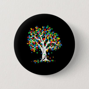 Tree Of Life Autism Awareness Month Fun ASD Suppor 6 Cm Round Badge