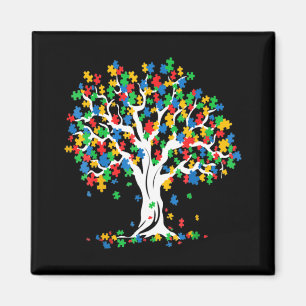 Tree Of Life Autism Awareness Month Fun ASD Suppor Magnet