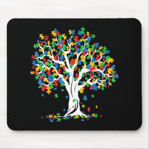 Tree Of Life Autism Awareness Month Fun ASD Suppor Mouse Mat
