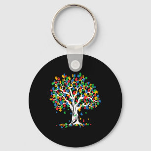 Tree Of Life Autism Awareness Month Funny Asd Supp Key Ring