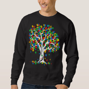 Tree Of Life Autism Awareness Month Funny Asd Supp Sweatshirt