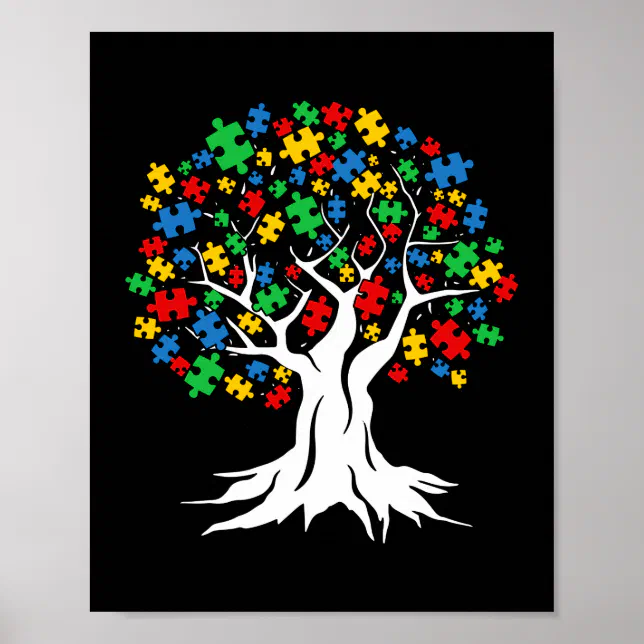 Tree Of Life Autism Awareness Month Poster | Zazzle