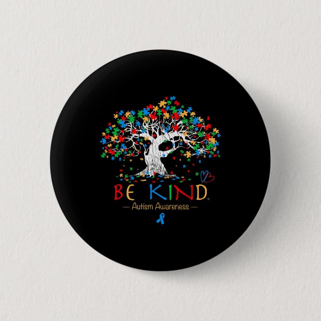 Tree Of Life Autism Awareness Month Puzzle Asd Sup 6 Cm Round Badge (Front)