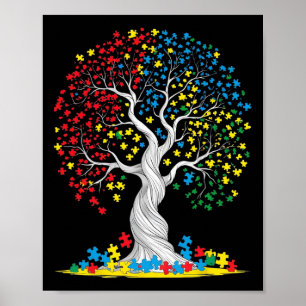 Tree Of Life Autism Awareness  Poster