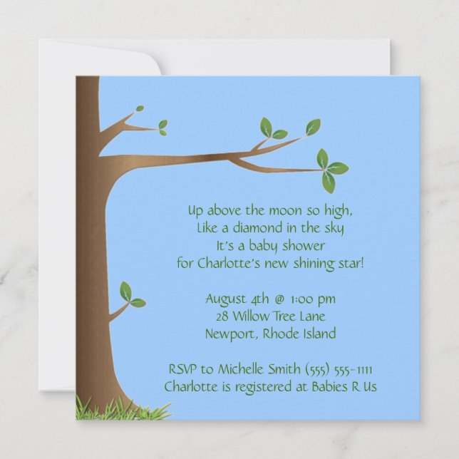 tree of life; baby shower invitation (Front)